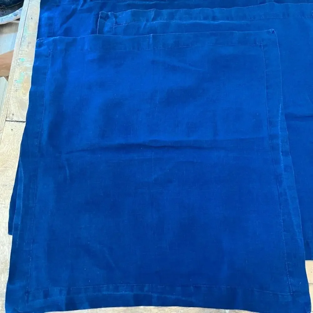 Napkin Set of 6 22in x 22in Navy Blue 100% Linen